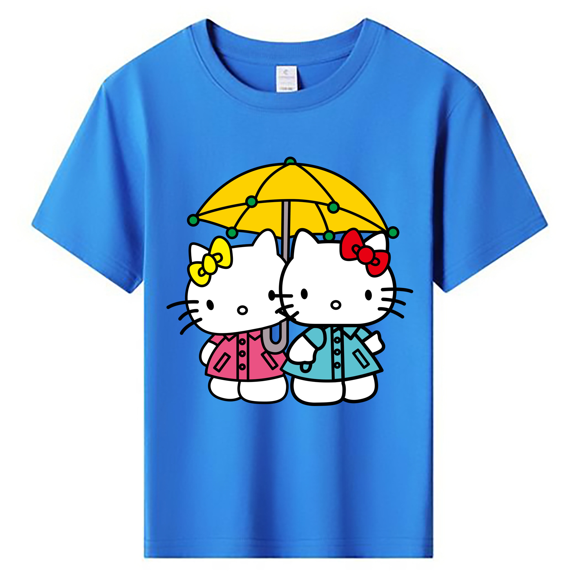（画像用） Hello Kitty ハローキティ 綿100％キッズTシャツ（フロントプリント）